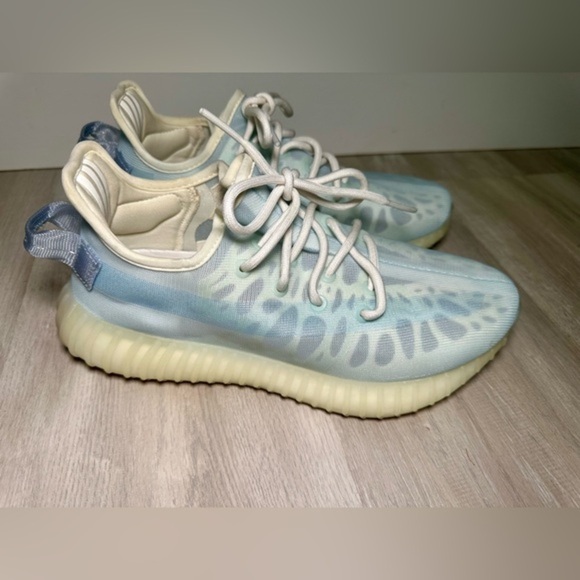 Adidas Yeezy Boost 350 V2 Mono‎ Ice Blue Canvas Shoes Mens 8 - Picture 4 of 12